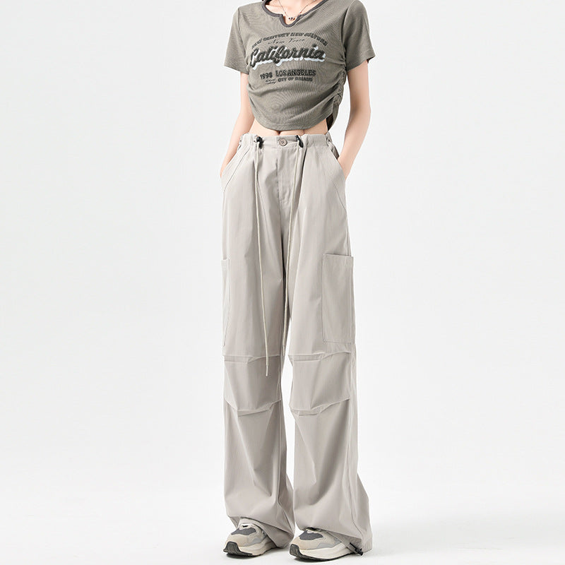 2025 Womens High-Waisted Velcro Cargo Sweatpants  Trendy & Comfortable Streetwear!